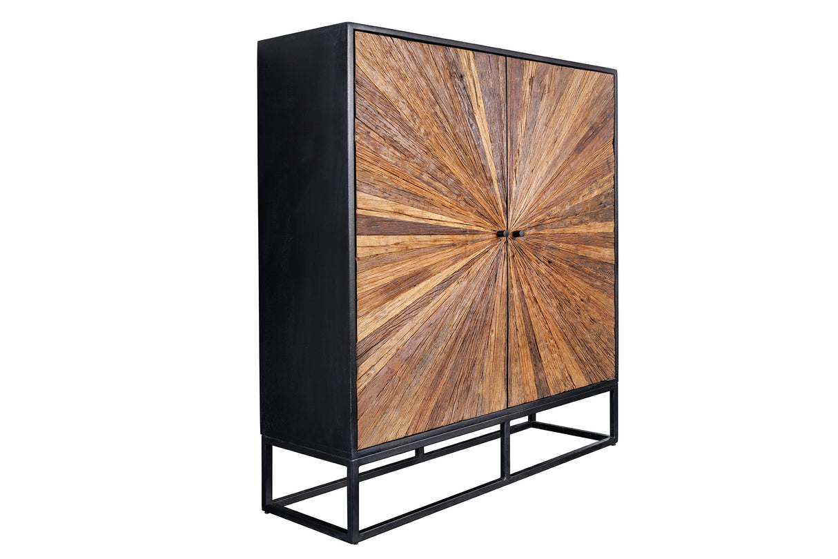 Highboard BARRACUDA 120cm mango wood and brown teak wood