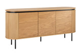 Sideboard ATELIER 160cm in natürlicher Eichenholzoptik mit schwarzen Beinen
