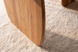 Esstisch SCULPTURA 240cm oval skulpturales Gestell Akazienholz natur