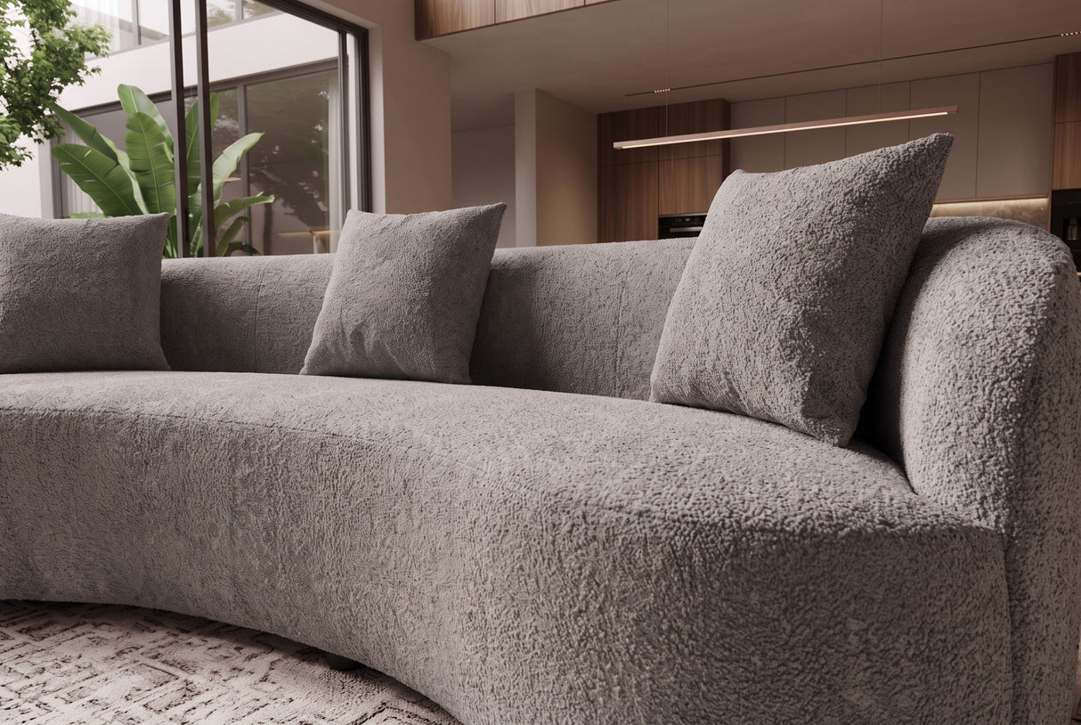 Sofa ATELIER 230cm 3-Sitzer Bouclé grau