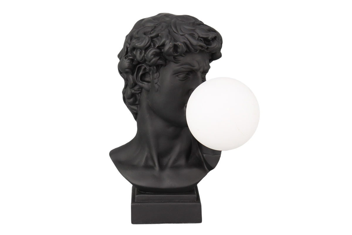 Stolní lampa DAVID 30cm busta černá