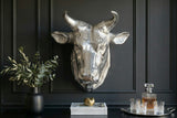 Wall Deco bull head TORERO 65cm silver