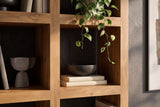 Shelf MAKASSAR 180cm 8 open compartments mango wood brown honey finish