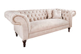 Sofa PARIS CHESTERFIELD 225cm velvet champagne