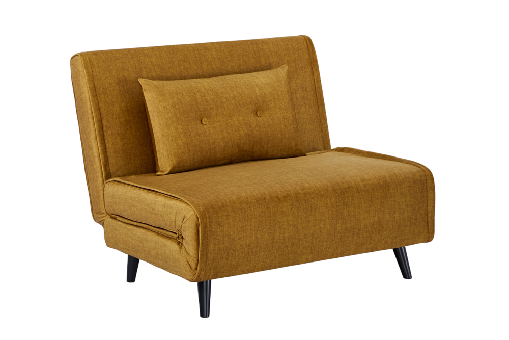 Sleeping chair SMART MULTIFUNCTION 100cm velvet mustard yellow