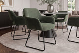 Chair MUSTANG with armrests cord green