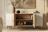 Sideboard GOLDEN SUNSET 180cm 3D mango wood white