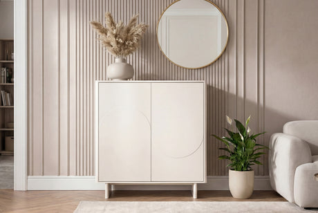 Highboard SAVOY 130cm 3D w/ white marble ceramic top
