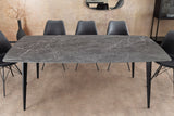 Dining table MILANO 160cm ceramic anthracite marble