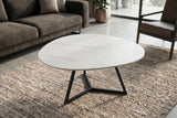 Coffee table MARVELOUS 90cm ceramic white