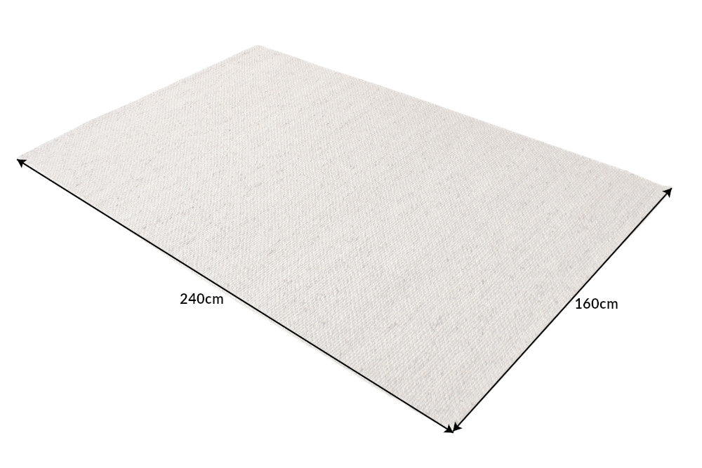 Carpet WOOL 160x240cm silver grey