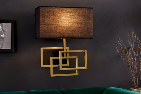 Wall lamp LEONOR gold black shade