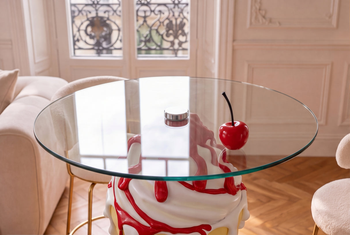 Bistrotisch SWEET SOCIETY Soft Pop 90cm pastellgelb weiß