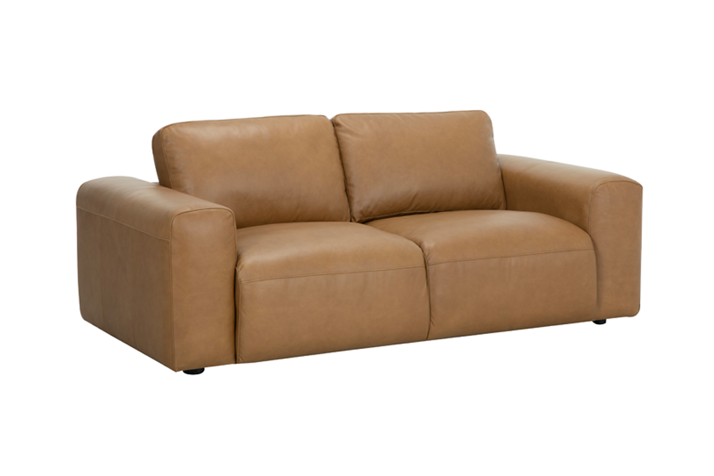 Sofa BIG GEORGE 205cm 2-seater leather cognac