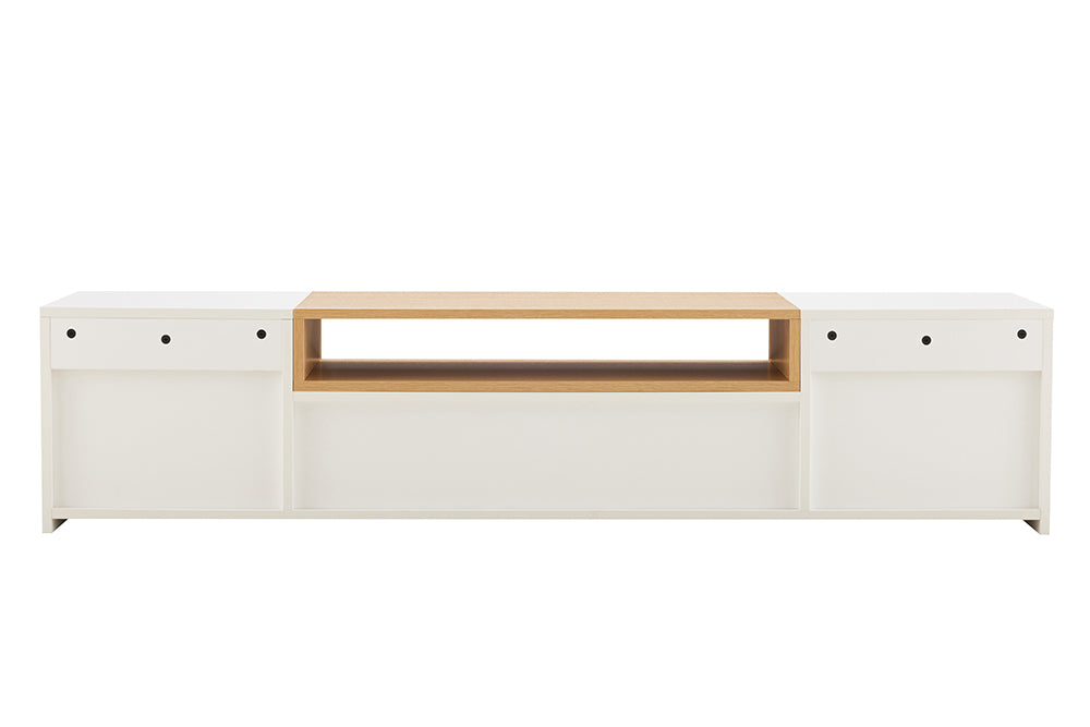 TV-Board LOFT 160cm hanging white natural