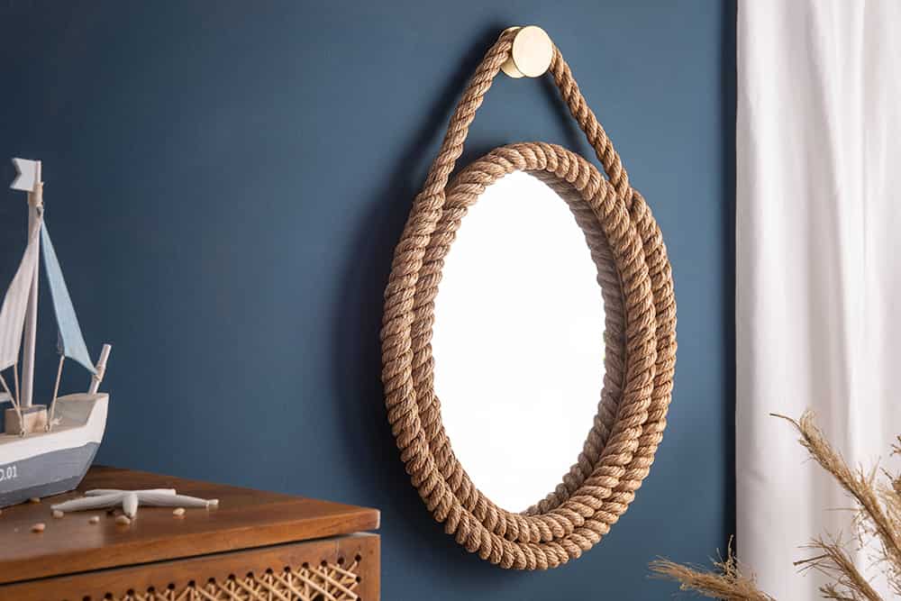 Wall mirror SEVEN SEAS 60cm abaca