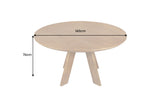Esstisch ART WOOD Ø 140cm rund Mangoholz braun honigfarbenes Finish