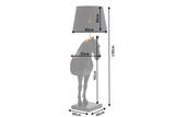 Stehlampe BLACK BEAUTY 130cm schwarzes Pferd