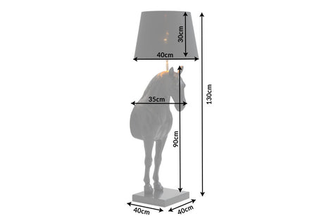 Floor lamp BLACK BEAUTY 130cm black horse