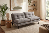 Sofa bed COCOONING 190cm 3-seater chenille grey