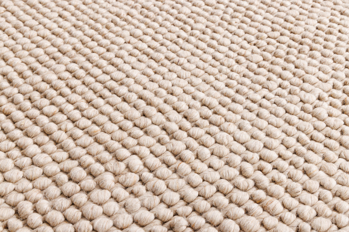 Teppich WOLLE 150cm rund beige