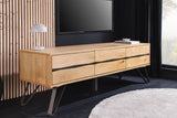 TV-Lowboard LIVING EDGE 160cm oak wood w/ black legs