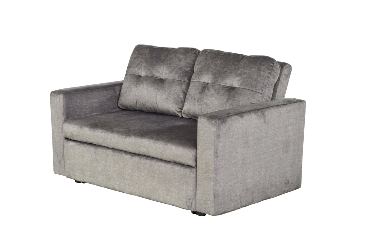 Schlafsofa SMART 140cm 2-Sitzer Samt grau