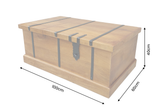 Couchtisch BODEGA 100cm mit Weinregal und Stauraum Mangoholz Honig-Finish