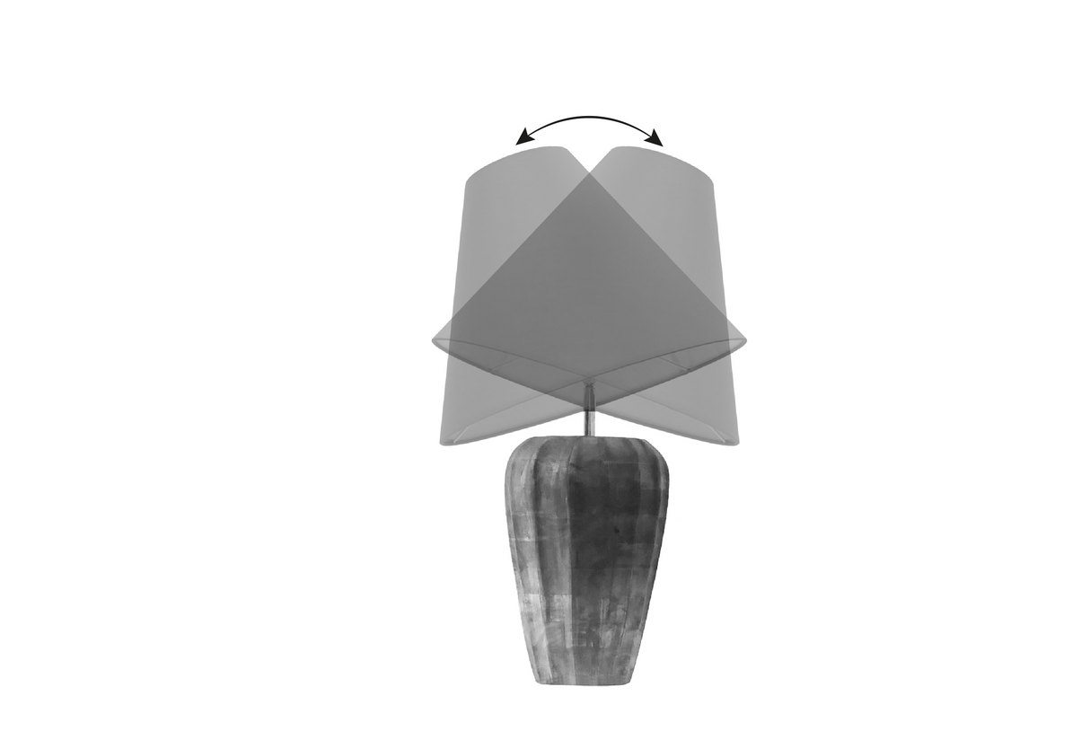 Tischleuchte GRACIA 35cm m/ verstellbarem Lampenschirm schwarz-silber