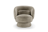 Armchair BOSSA NOVA rotatable bouclé taupe