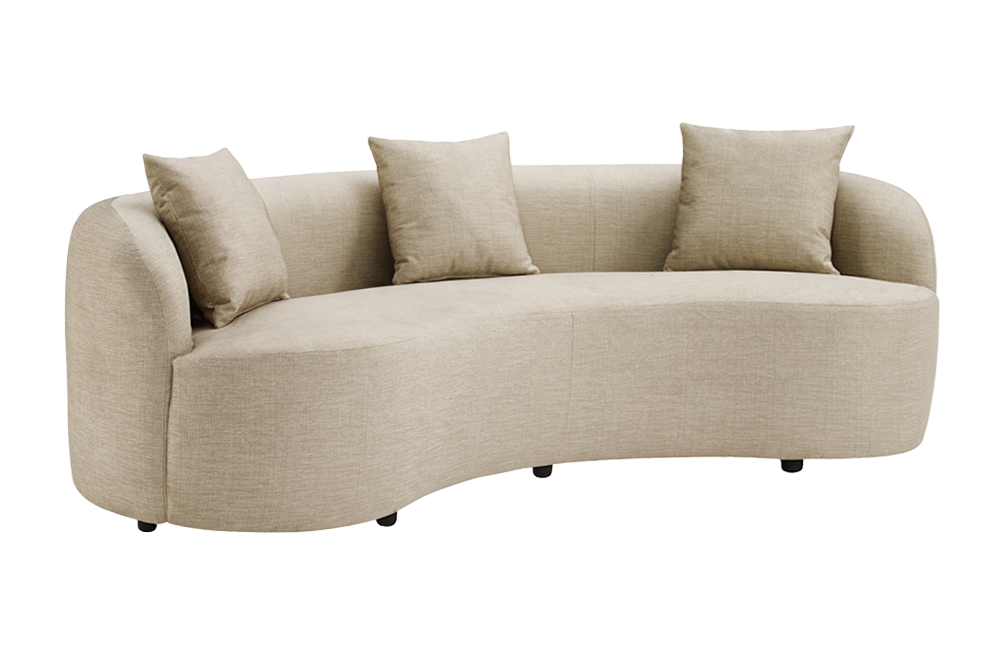 Sofa ATELIER 230cm 3-Sitzer Samt Beige