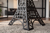 Bar table PARIS LOFT 105cm Eiffel Tower design mango wood dark brown black
