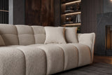 Sofa CLOUD 260cm 3-Sitzer XXL Bouclé Champagner Greige