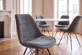 Chair SCANDINAVIA MEISTERSTÜCK  textured fabric grey