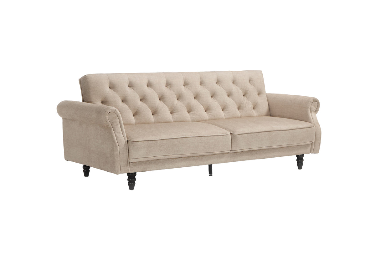 Schlafsofa MAISON BELLE AFFAIRE 220cm Samt Vogue Champagner Beige