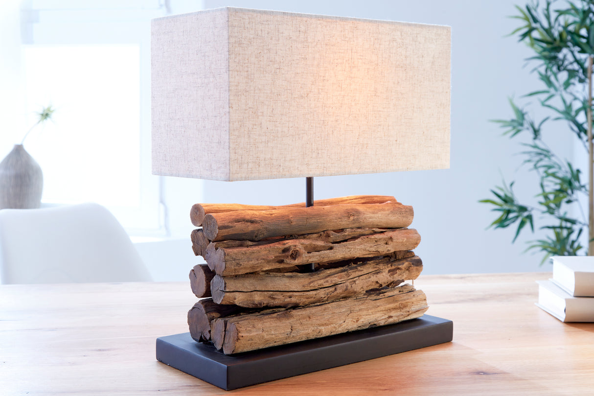 Table lamp PERIFERE driftwood beige