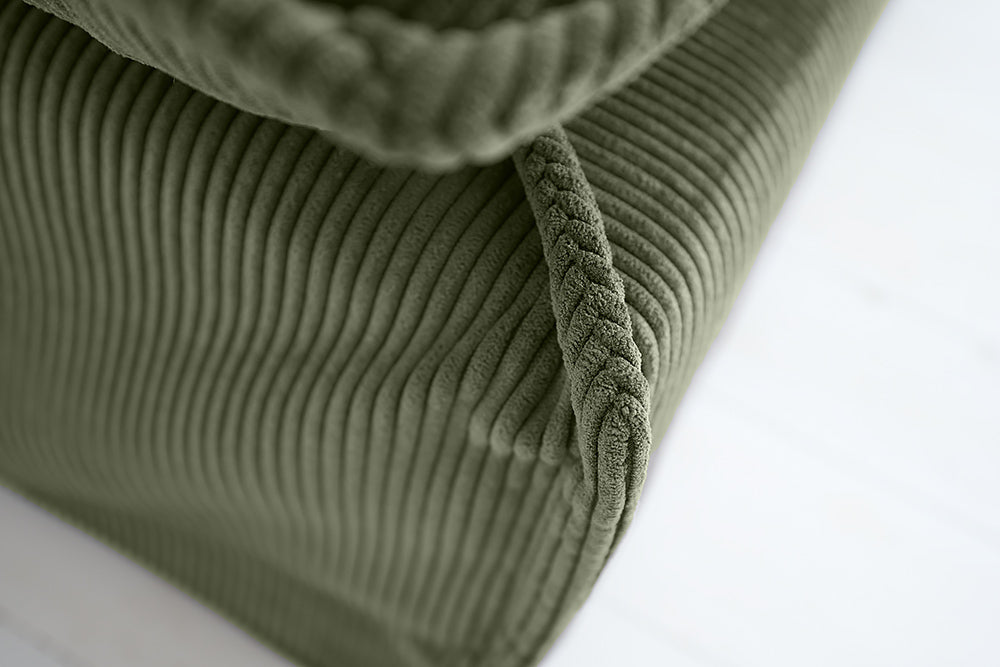 Hocker HEAVEN 100cm, abnehmbarer Bezug, Kordel grün