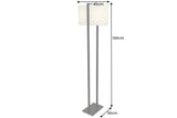 Floor lamp COLLEEN 160cm metal black w/ white lampshade
