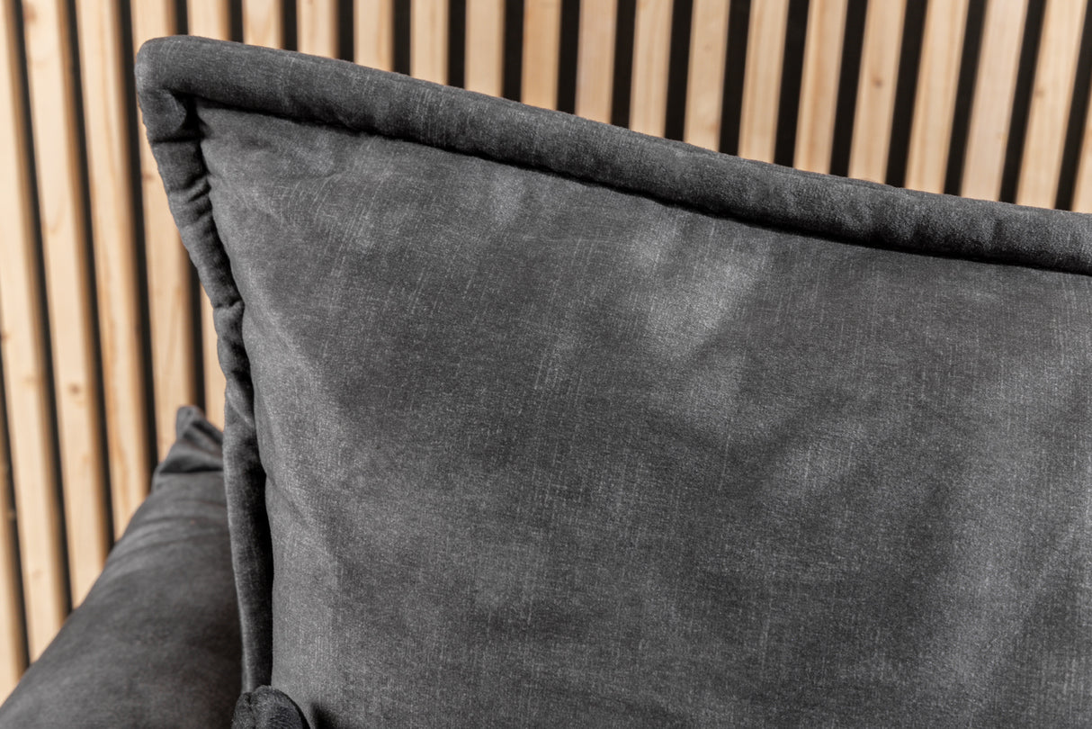 Sofa bed APARTMENT 215cm 3-seater velvet grey