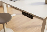 Bürotisch WHITE DESK 140cm höhenverstellbar anthrazit mit weißem Gestell