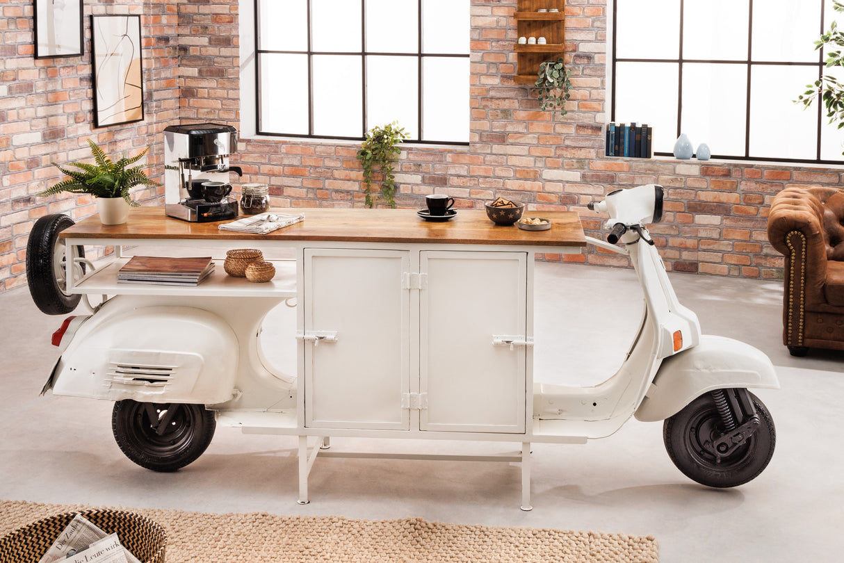 Bar cabinet SCOOTER 250cm mango wood plate