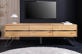 TV-Lowboard LIVING EDGE 160cm oak wood w/ black legs
