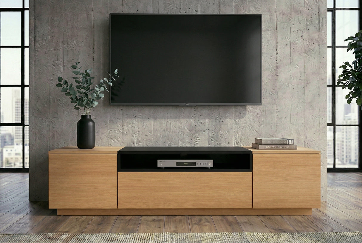 TV-Platte LOFT 160 cm naturschwarz