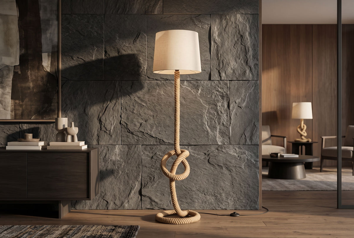 Stehlampe SEVEN SEAS 160cm mit authentischem Seil