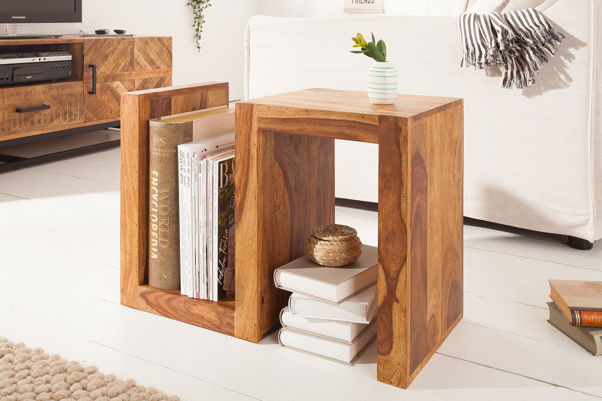 Shelve side table S 60cm sheesham wood