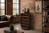 Weinregal BODEGA 80cm für 23 Flaschen Tannenholz coffee