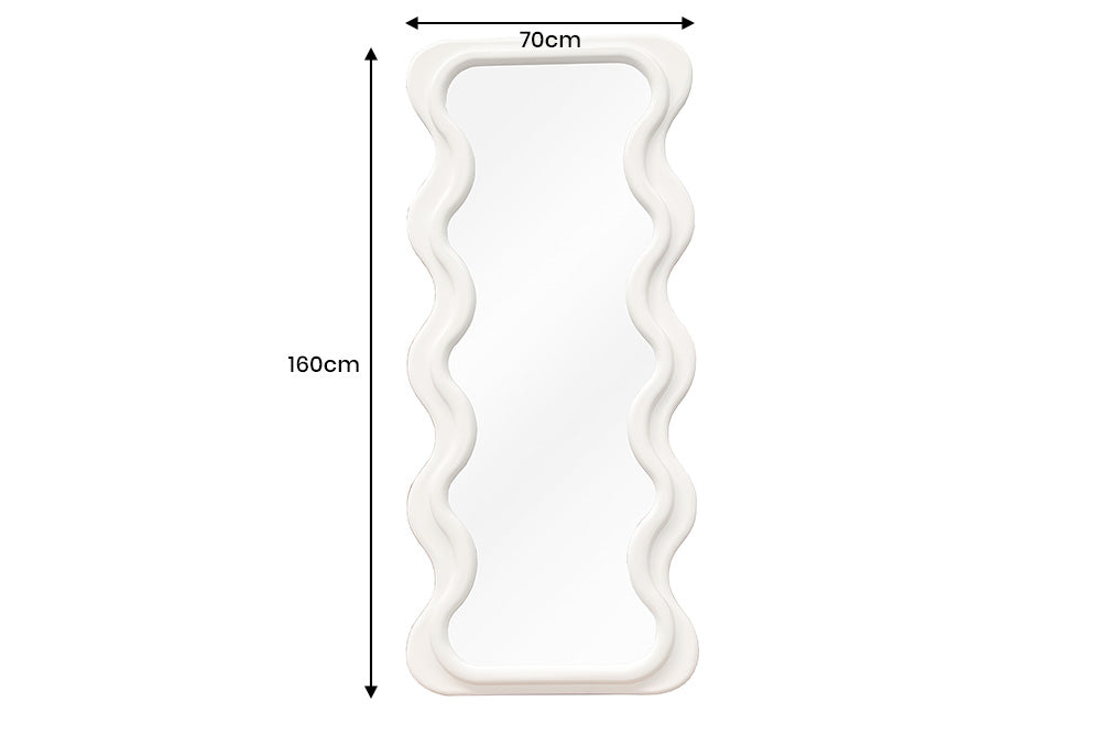 Wandspiegel CURVY 160cm weiß