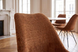 Chair SCANDINAVIA MEISTERSTÜCK textured fabric brown