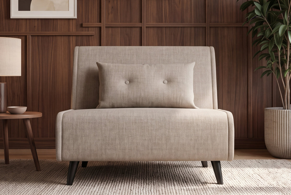 Sleeping chair SMART MULTIFUNCTION 100cm velvet champagne