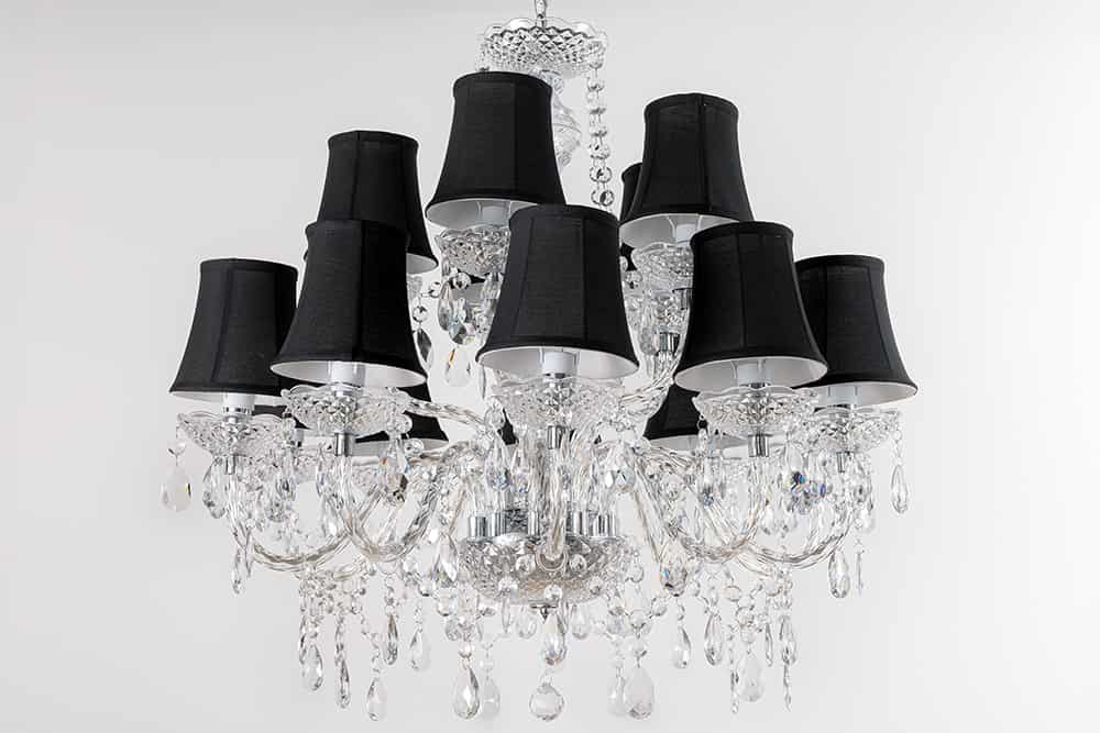 Lampenschirm 15er Set Chandelier schwarz